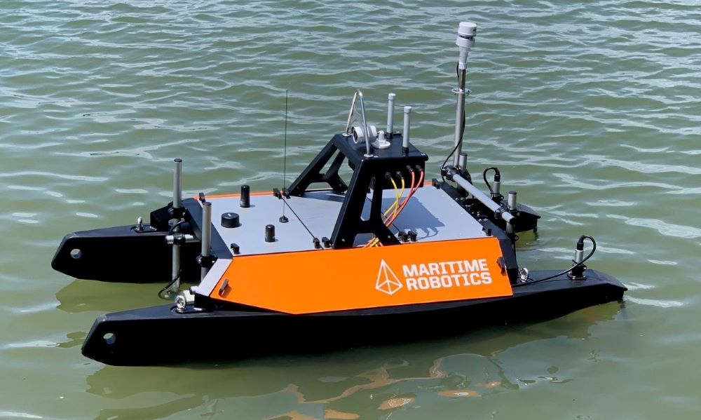 Maritime Robotics Otter USV integrated with BioSonics MX Aquatic Habitat Echosounder